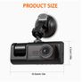 Dash Cam Front & Rear with Suction Cup Mount, Front 1080P & Rear 720P Car DVR Image 6