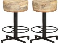 main image for ad Bar Stools 2 pcs 52 cm Solid Mango Wood