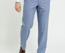 Regular Fit Active Waist Trousers - W38 L33 - BLUE