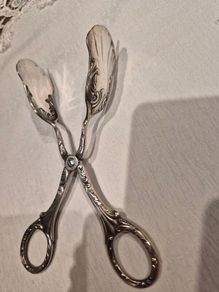 Vintage Silver or Silverplated Serving Tongs