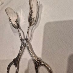 Vintage Silver or Silverplated Serving Tongs