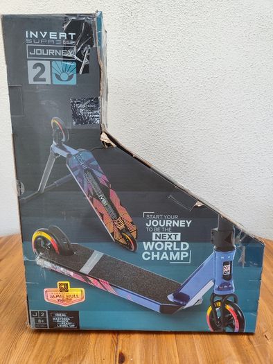 Invert Journey 2 rainbow stunt scooter with box