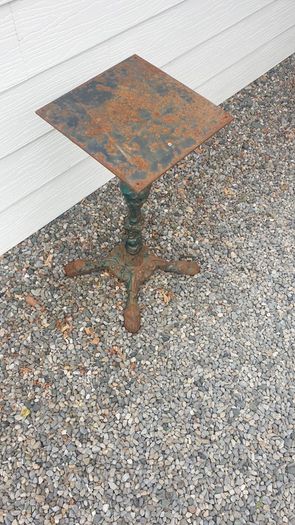 cast iron table base