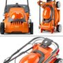 Flymo EasiStore 380R Electric Rotary Lawn Mower-38 cm Width, 45 Litre Grass Box Image 3