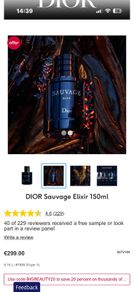 DIOR Sauvage Elixir 150ml for him