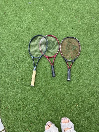 3 tennis rackets