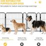 Dog Pen Indoor, 8 Panel Puppy Play Pen with Bottom Mat, High 60cm Heavy Duty Dog Play Pen, Pet Playpen for Puppies, Cats, Rabbits and Other Animals (Black) Image 4