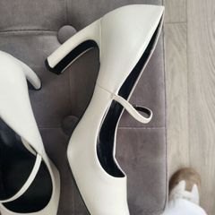 cream mary jane shoes - reduced