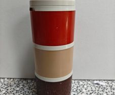 Retro Tupperware Salt Pepper Mustard 3 x stackable containers from 1970s or 80s retro kitchenware