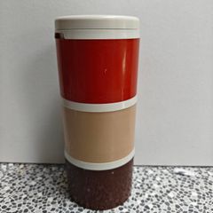 Retro Tupperware Salt Pepper Mustard 3 x stackable containers from 1970s or 80s retro kitchenware