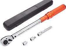 Torque Wrench, 1.3 cm Drive Click Torque Wrench 10-150ft.lb/14-204n.m, Dual-Direction Adjustable Torque Wrench Set, Mechanical Dual Range Scales Torque Wrench Kit with Adapters Extension Rod