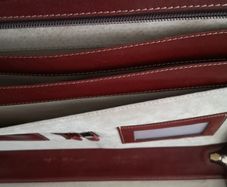 Real leather business briefcase