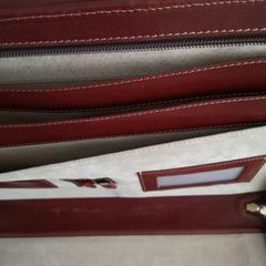 Real leather business briefcase