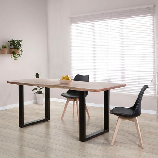 Solid Acacia Wood Dining Table 160 - Rustic