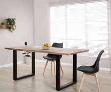 Solid Acacia Wood Dining Table 160 - Rustic