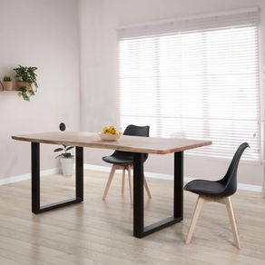 Solid Acacia Wood Dining Table 160 - Rustic