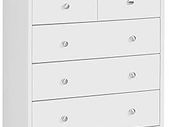 Pure Wooden Chest of Drawers 60 x 70 x 35 cm Beech with 5 Drawers Multi-Purpose