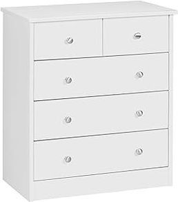 Pure Wooden Chest of Drawers 60 x 70 x 35 cm Beech with 5 Drawers Multi-Purpose