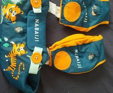 Nabaiji children's swim vest and arm floats - tiger print