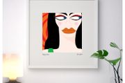 Lady Two, Large Framed Print by artist Helen Mathews