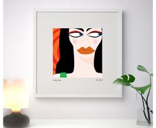 Lady Two, Large Framed Print by artist Helen Mathews