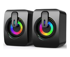 Computer Speakers PC Sound Box HIFI Stereo Microphone USB Wired Caixa De Som with LED Light For Desktop Computer