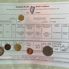 Luke Kelly of The Dubliners - Birth Certificate