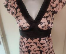 BNWT Vila satin butterflies patter blouse size M UK10 EU38 Postage included