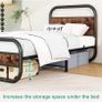 3ft Single Bed Frame with Headboard,Oval-Shaped Image 6