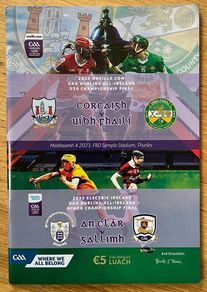 2023 GAA Hurling All-Ireland U20 Cork v Offaly & Minor Final Clare v Galway Programme