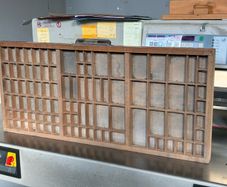 Vintage wooden letterpress type drawer