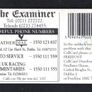 1996 Ireland 10 unit Examiner newspaper with slogan "The Examiner - a conversation piece (Gemplus GEM1) Call Card used. Telecom Eireann card number 1114 Image 3