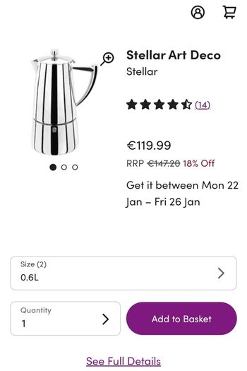 Steel Espresso Maker 6 Cup