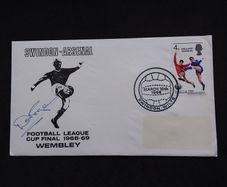 Great Britain Stamps : Signed Cover - Swindon Town v Arsenal Football League Cup Final , 1969