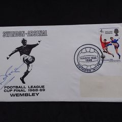 Great Britain Stamps : Signed Cover - Swindon Town v Arsenal Football League Cup Final , 1969