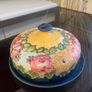 Beautiful Vintage Portuguese Hand Painted Floral Ceramic Tureen Serving Dish Image 2