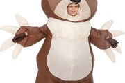 Creations Inflatable Halloween Costume Full Body Sloth Inflatable Costume - Child Unisex 7-10 Years Old Inflatable Costume Brown (FREE POSTAGE)