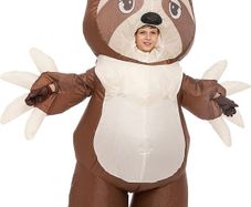 Creations Inflatable Halloween Costume Full Body Sloth Inflatable Costume - Child Unisex 7-10 Years Old Inflatable Costume Brown (FREE POSTAGE)