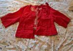 Red linen jacket