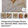 Vintage  Rochas brooch Image 4