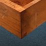 Solid Oak Writing Desk with Green Leather Inlay Image 4