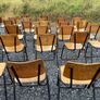Set of 6 Vintage School Stacking industrial chairs Image 6