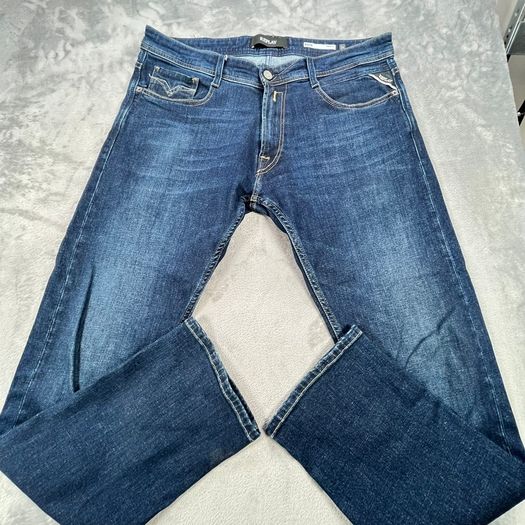 Replay Mens Rocco Jeans W34 L31 Indigo - Zip Fly