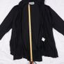 Vogue Black Open Front Layered Ruffle Waterfall Cardigan Cover Up Size XL Image 7