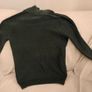 Springfield Mens Size M Knit Shawl Collar Green Cotton Pullover Sweater Image 2