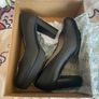 UNISA Black Leather Court Heels Image 5