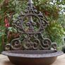 Antique Victorian cast iron wall mounted bird bath bird feeder Image 2