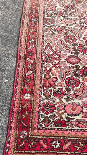 Pretty Vintage Persian Malayer Hand knotted Runner Wool Rug