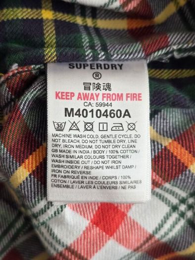 Superdry Men's Lumberjack WorkWear Button Down Shirt Size Medium