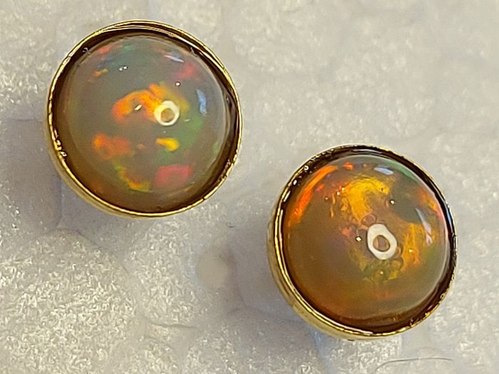 Ethiopian Opal 1.4ct 14 K Gold-Filled earrings